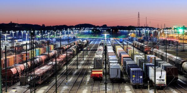 A marshalling yard in Hamburg Maschen - Germany.